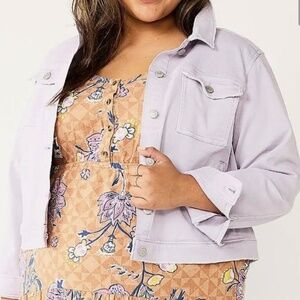 Plus size Sonoma lavender denim jacket size 3X